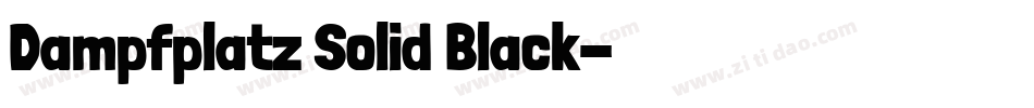 Dampfplatz Solid Black字体转换